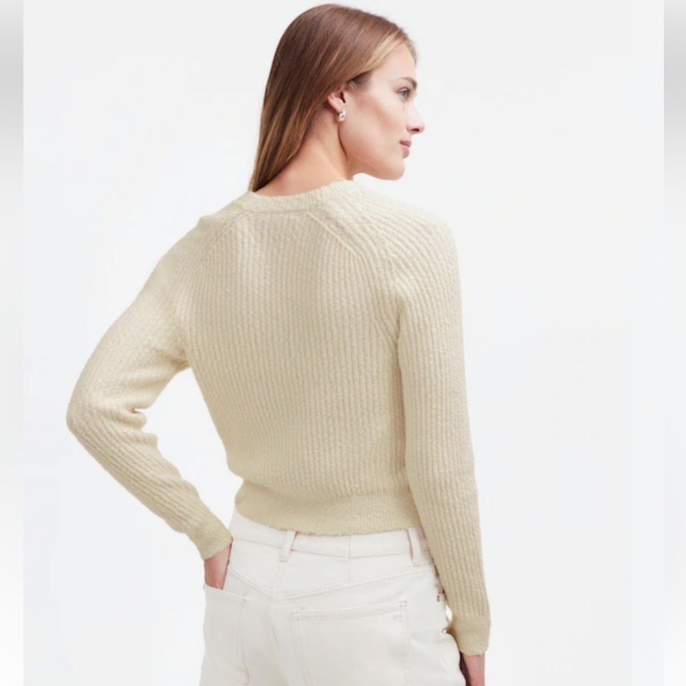 Madewell // NWOT Bouclé-Knit V-Neck Cardigan Sweater - Picture 3 of 6